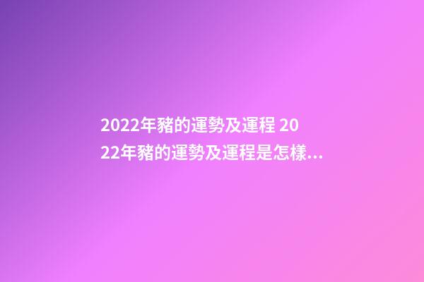 2022年豬的運勢及運程 2022年豬的運勢及運程是怎樣的 2022屬豬的運勢，屬豬2022年運勢及運程